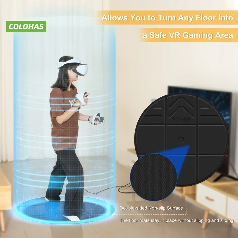 For Meta Quest 3 VR Glasses Sports Floor Mat Anti slip and Anti drop Protection Simulated Space Accessories Game Carpet Games