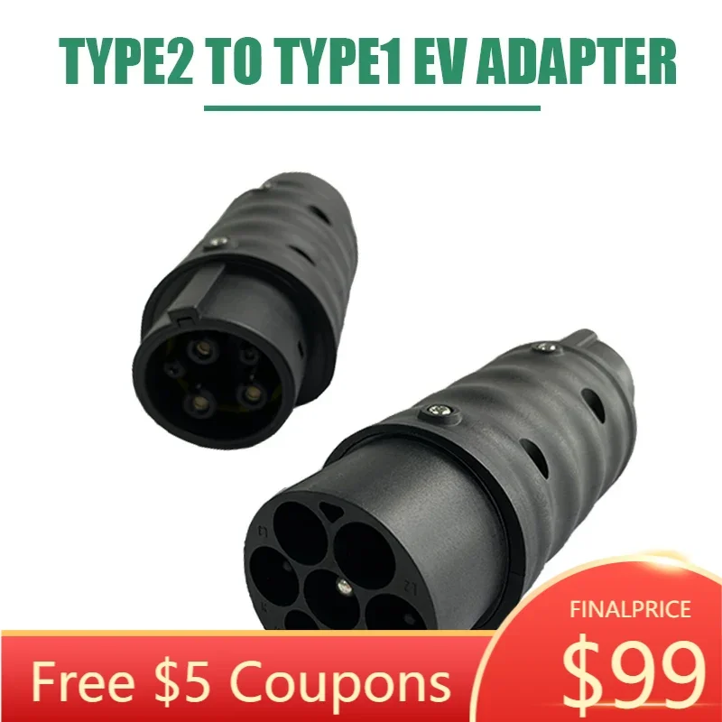 Electric Vehicle Charging Connector Type2  Type1 EV Adapter SAE J1772 Socket    EVSE Adapr for Car Chargers