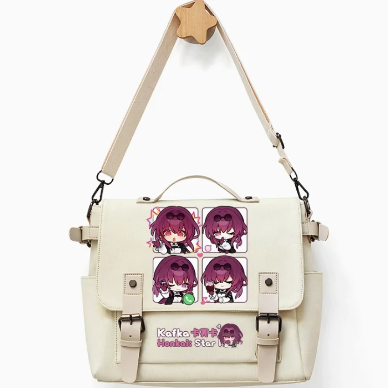 Bolso de Anime Honkai: Star Rail Kafka, decoración de cinturón, bolso escolar, moda de ocio, adolescentes, bolso de mensajero para estudiantes