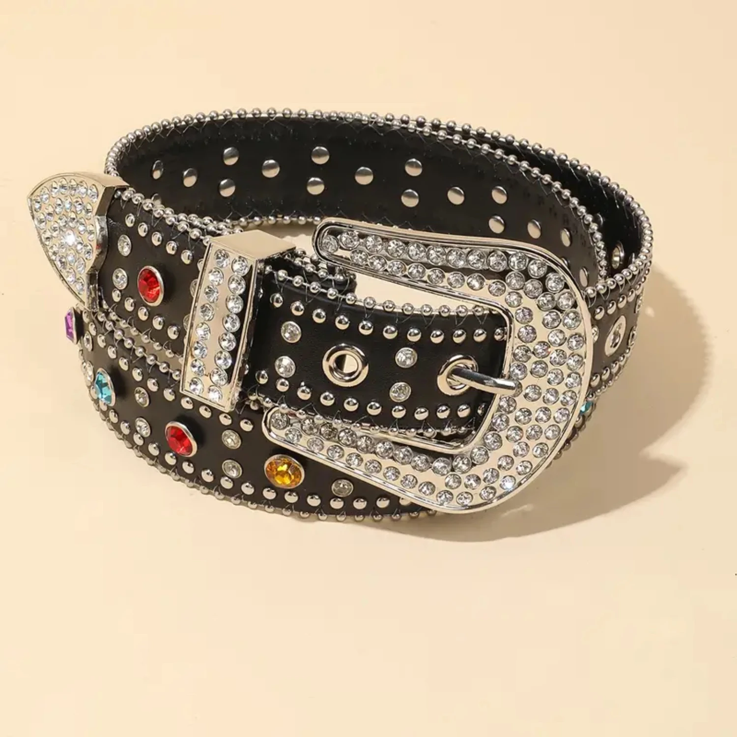 Luxury Crystal Diamond Studded Western Belt for Men and Women - Stylish, Fancy Design, Premium Quality Leather Truss aluminum