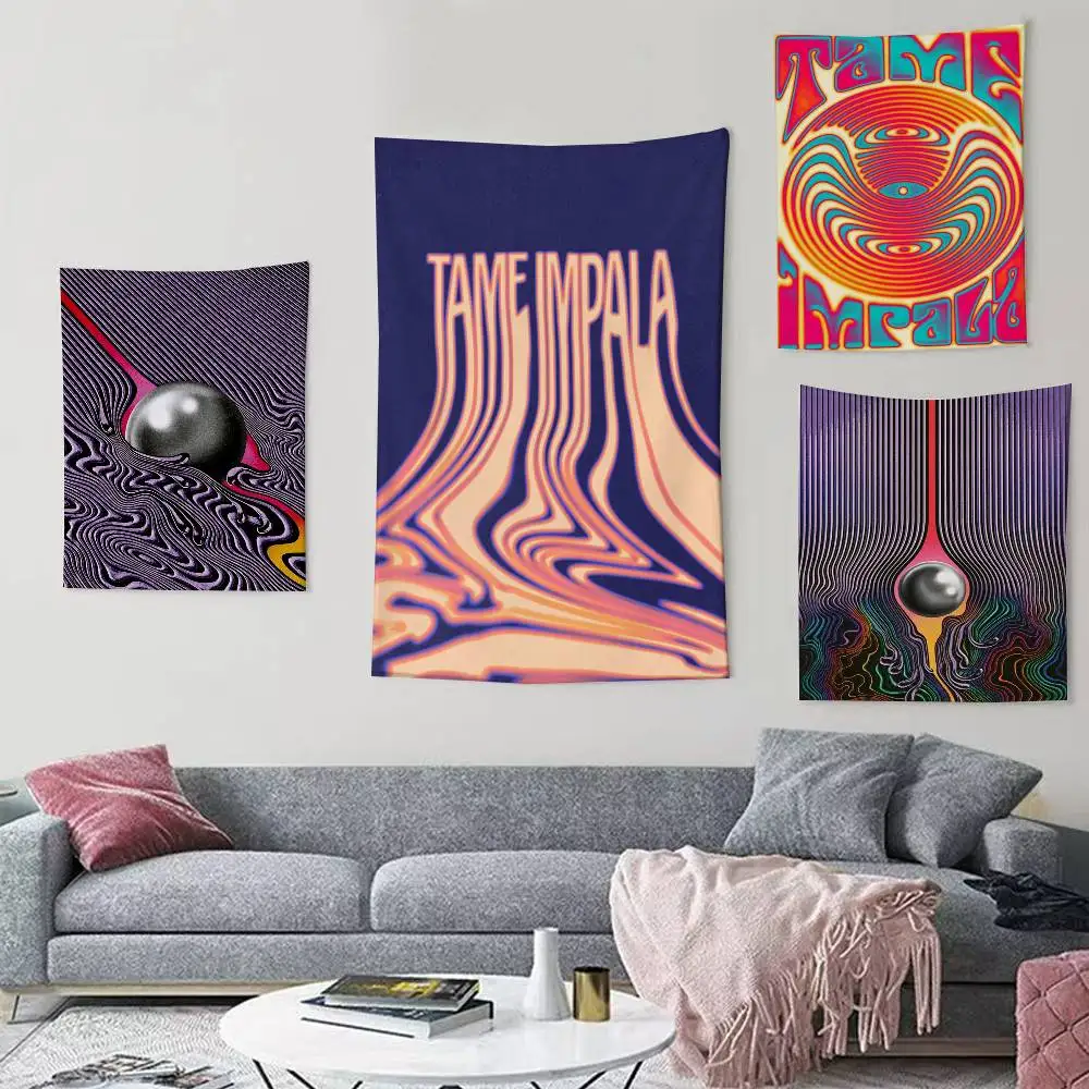 

Tame I-Impala Band Flags Wall Hanging Background Art Banner for Bedroom Home Outdoor Decor