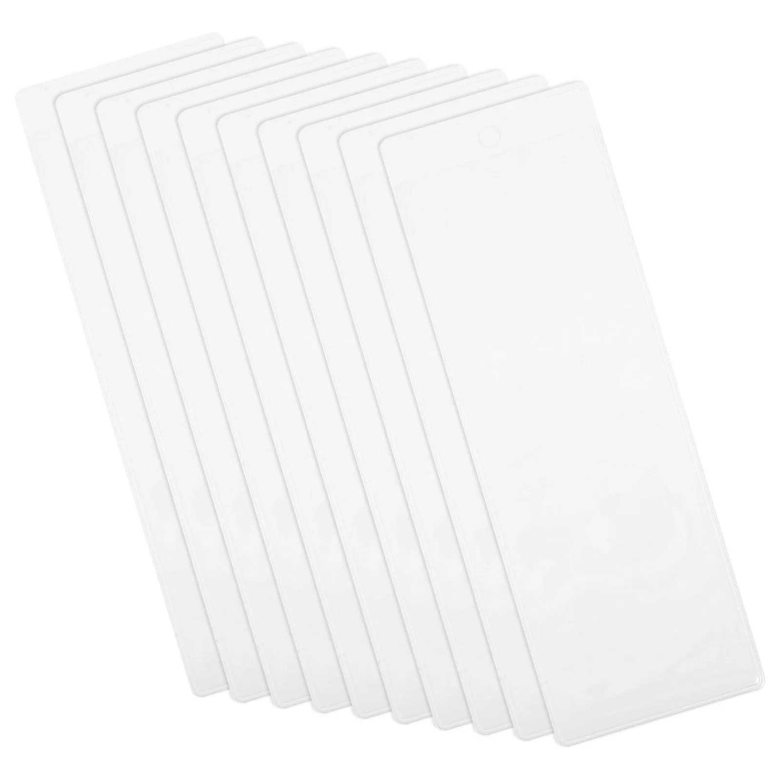 10Pcs Bookmark Sleeves Creative Shapes Book Lover Gift Clear PVC Organizer Display Bookmark Sleeve Book Lover's Gift Wrap