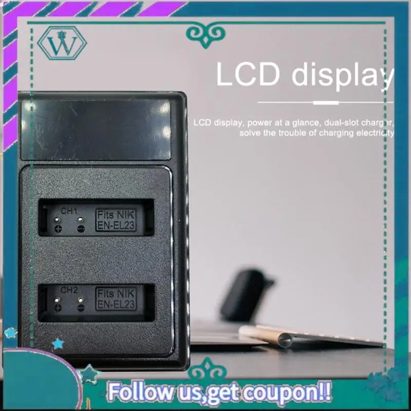 Carregador de bateria duplo USB LCD atualizado EN-EL23 para câmera Nikon COOLPIX B700 P900S P900 P610S P610 P600 S810C