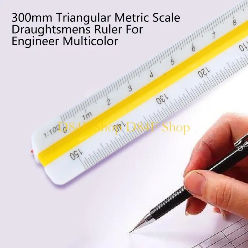 D84F Triangular Scale Drafting Ruler for Engineer Architectural Ruler Architect Scale