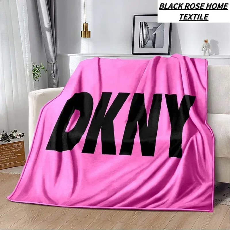 Modo Kunst 3D Druck D-Dkny Logo familia Geschenk Schlafzimmer Blatt exterior Auto Reise Camping Warme Abdeckung Decke Plüsch