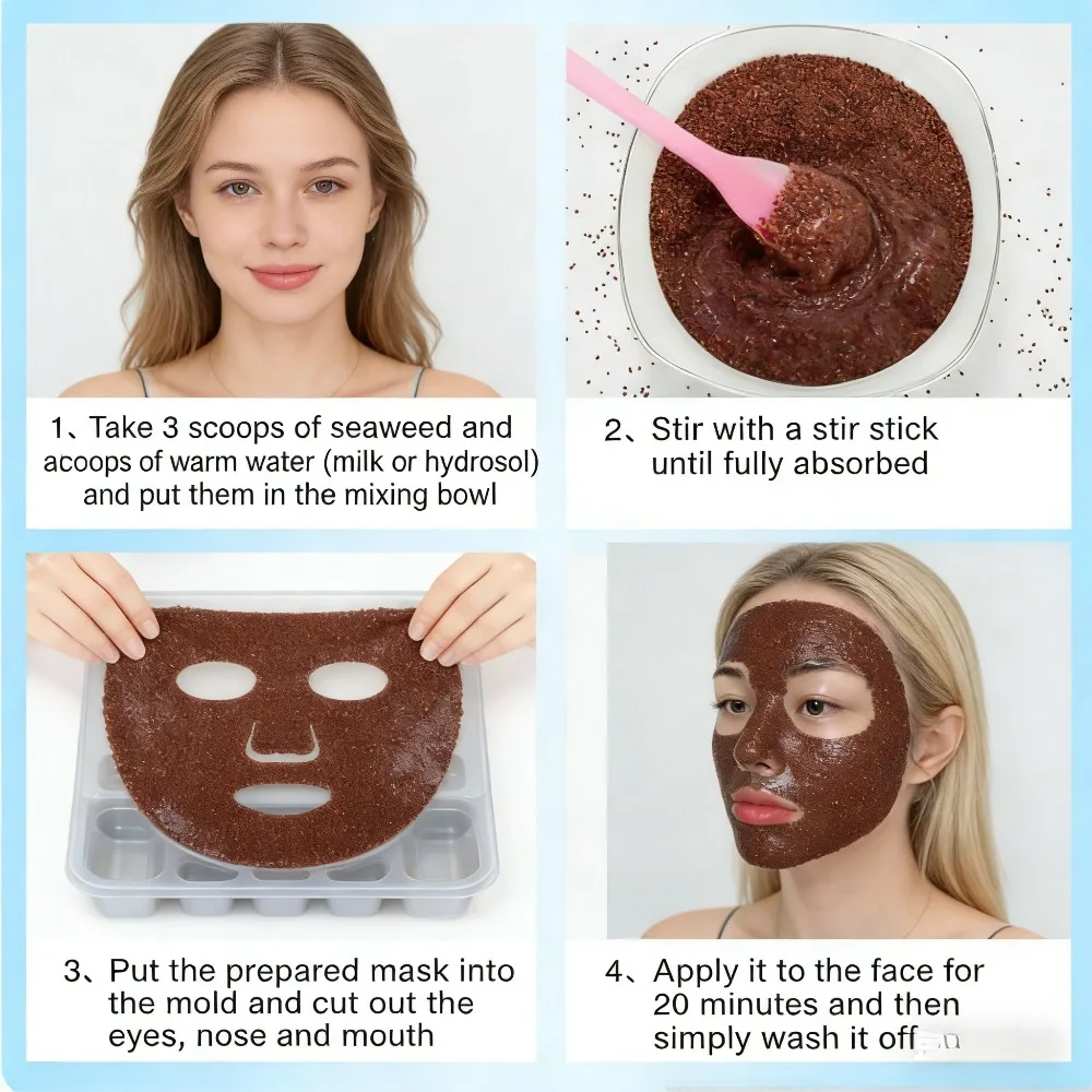 Natural Thailand Algae 820g Facial Seaweed Mask SPA Beauty Salon Anti Aging Products Particles Whitening Hydrating Seed Mask