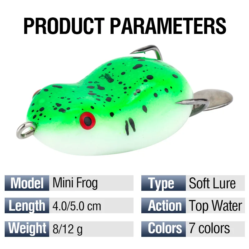 

Lure Black Frog Rabbit Frog Silicone Floating Bionic Thunder Frog with Noise Sequins Tossing Modified Lure Snakehead