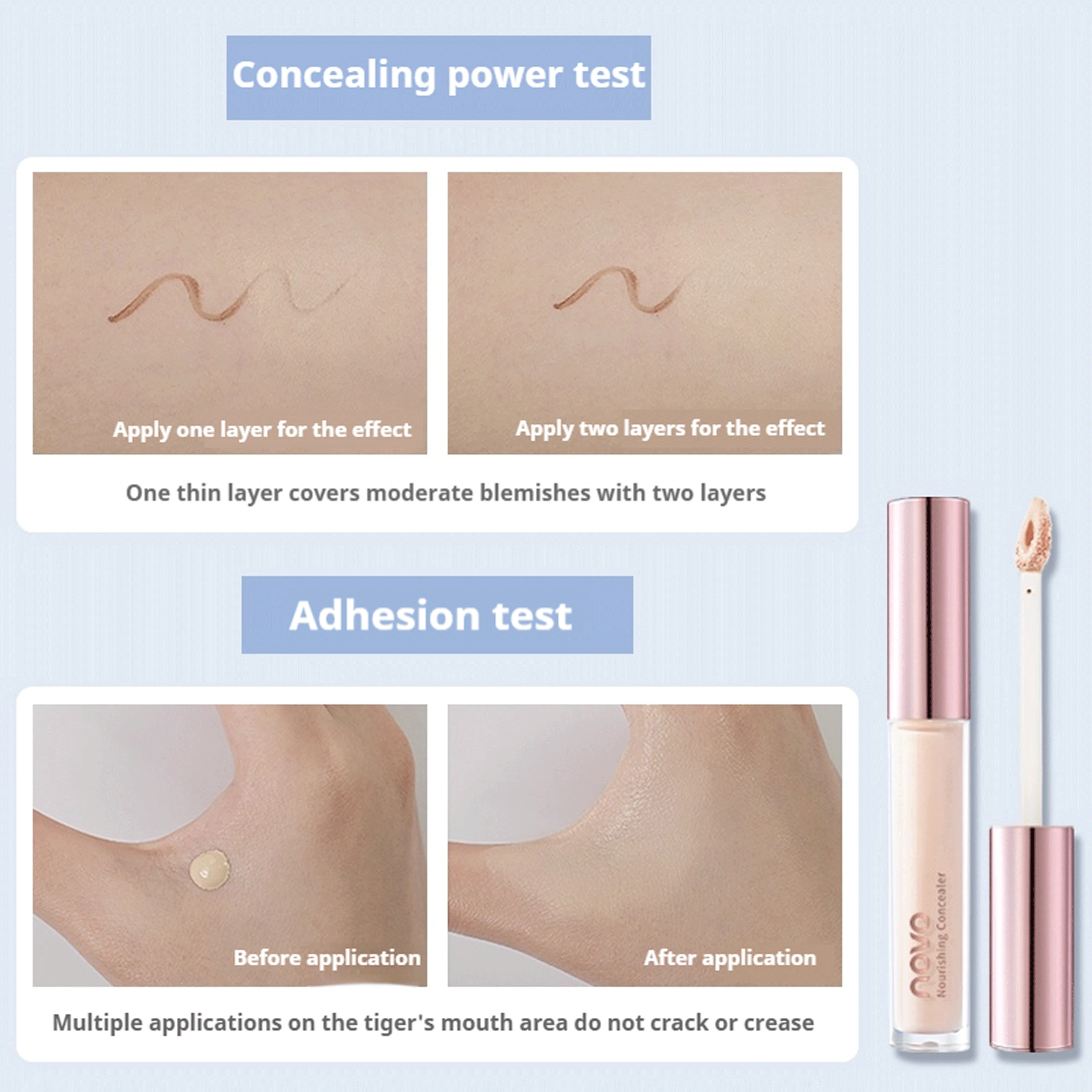 NOVO Korektor i serum rozświetlające koryguje koloryt skóry, kryje niedoskonałości, modeluje kontury twarzy.