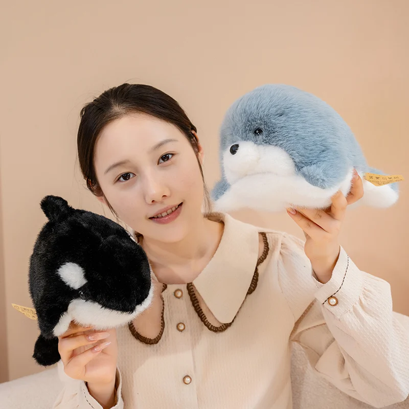 26 سنتيمتر محاكاة الكائنات البحرية الدهنية ختم ألعاب من نسيج مخملي Kawaii محشوة الحيوان الأسود النمر الحوت لينة الطفل الاطفال النوم الدمى الهدايا
