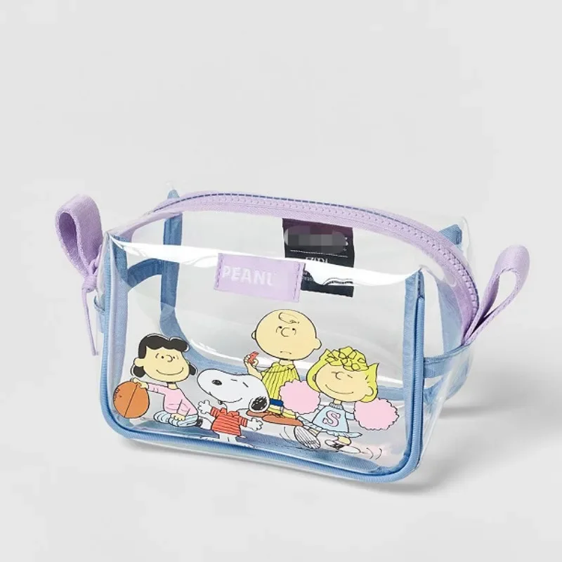 Snoopy Transparent Waterproof Cosmetic Bag Cartoon Anime Travel Toiletry Pouch Cute Swimming Supplies Outdoor Female Makeup Bag