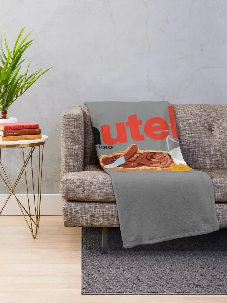 Iconic Nutella Hazelnut Cocoa Spread design Throw Blanket Soft Softest Blankets