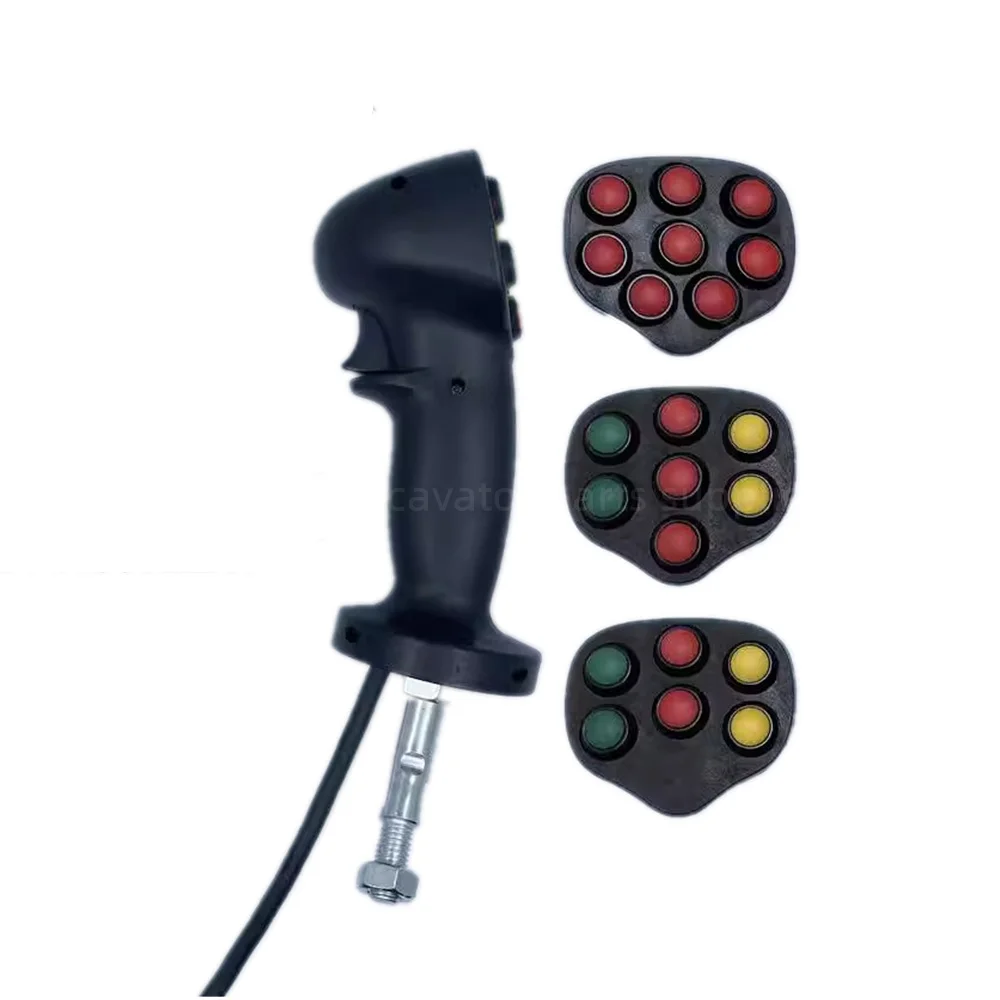 For Excavator Parts Logging Iron Stone Tools Agricultural Harvester Electric Control 789 Button Joystick Handle Glue Gear