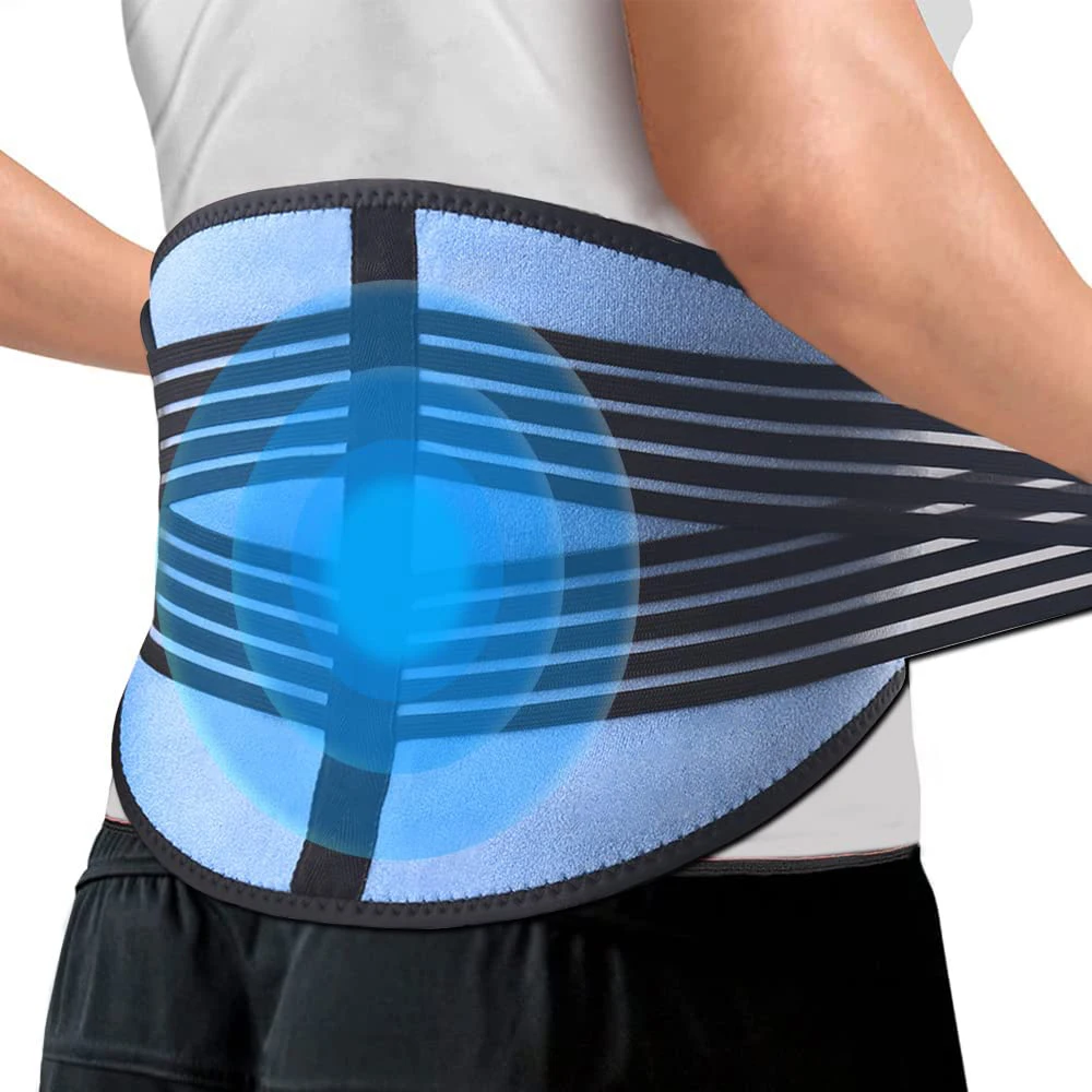 Lower Back Brace Support Ice Wrap For Injuries Hot Cold Compress Therapy Ice Pack For Back Waist Pain Relief Lower Lumbar