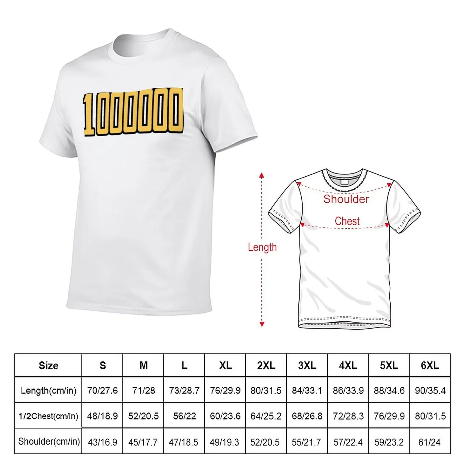 Lemillion (1000000) T-Shirt blanks anime clothes summer clothes plain t shirts men