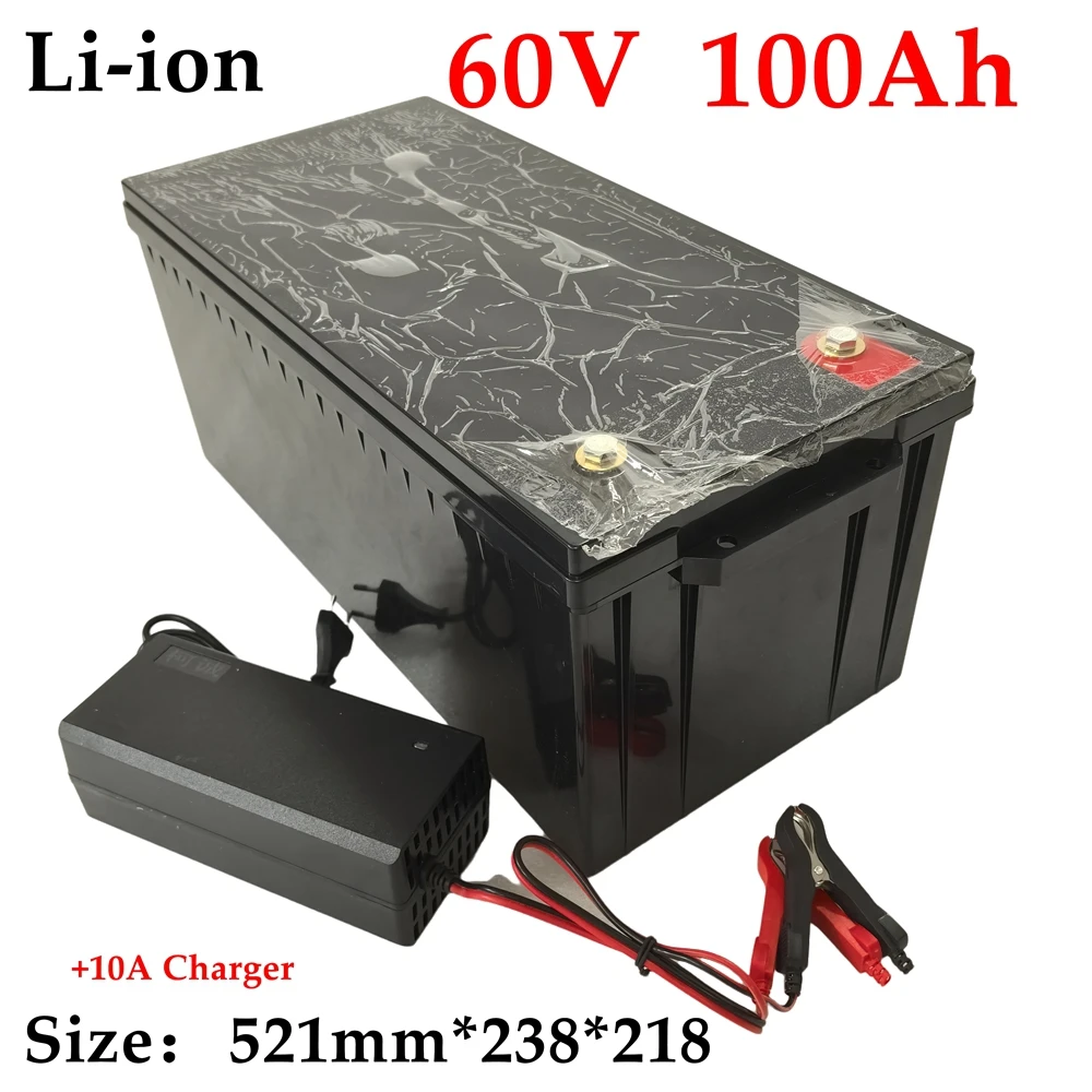 

Batterie lithium-ion 60V, 80Ah, 100Ah, pour véhicule électrique hybride, système solaire de secours, voiturette de golf, avec ch