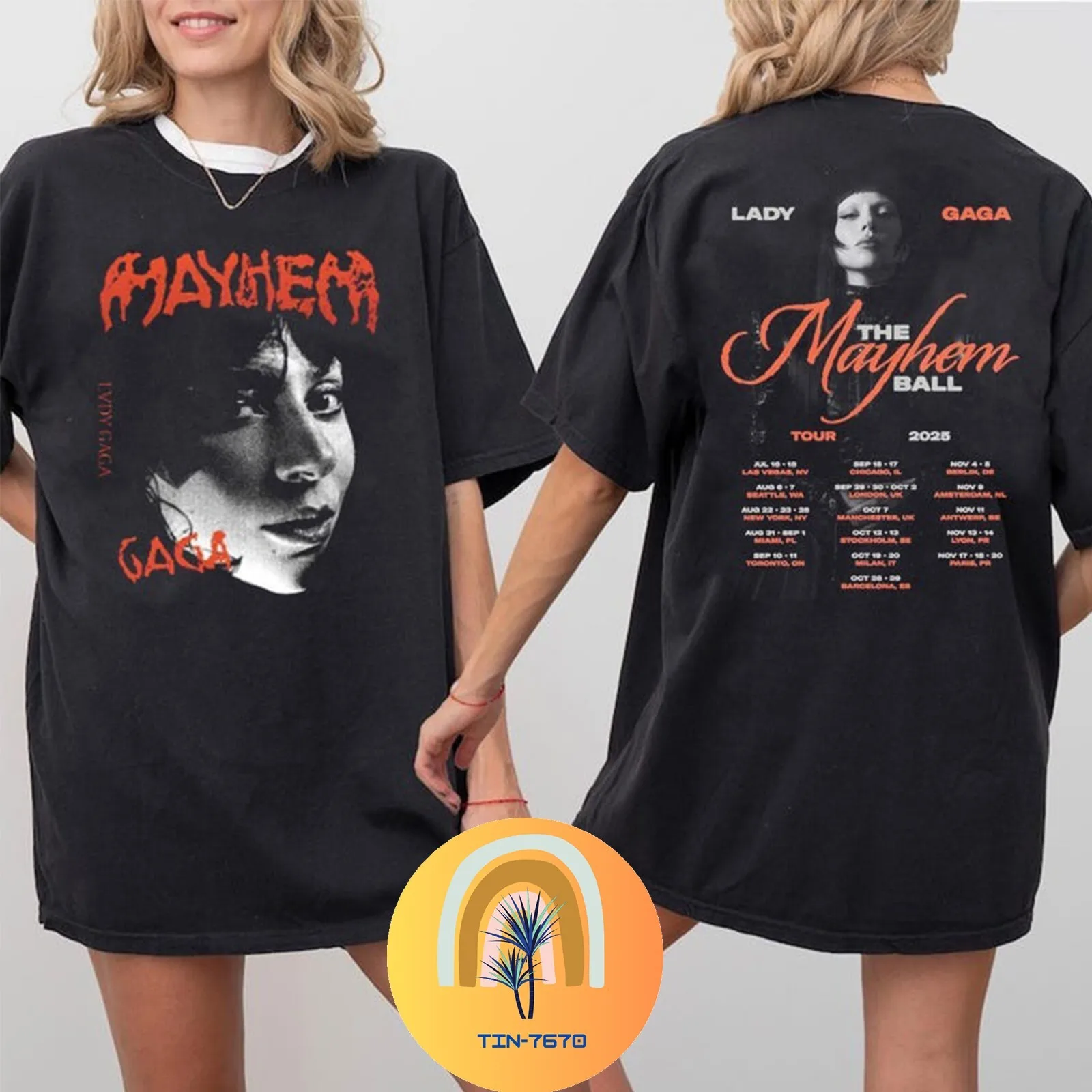 

Рубашка Lady Gaga The Mayhem Ball Tour, Lady Gaga The Mayhem Ball Tour 2025, S-5XL