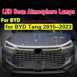 Car LED DRL Daytime Running Light For BYD Tang 2015-2023 12V Fog Lamp Decorative Atmosphere Lamps Ambient Lights With Start Scan