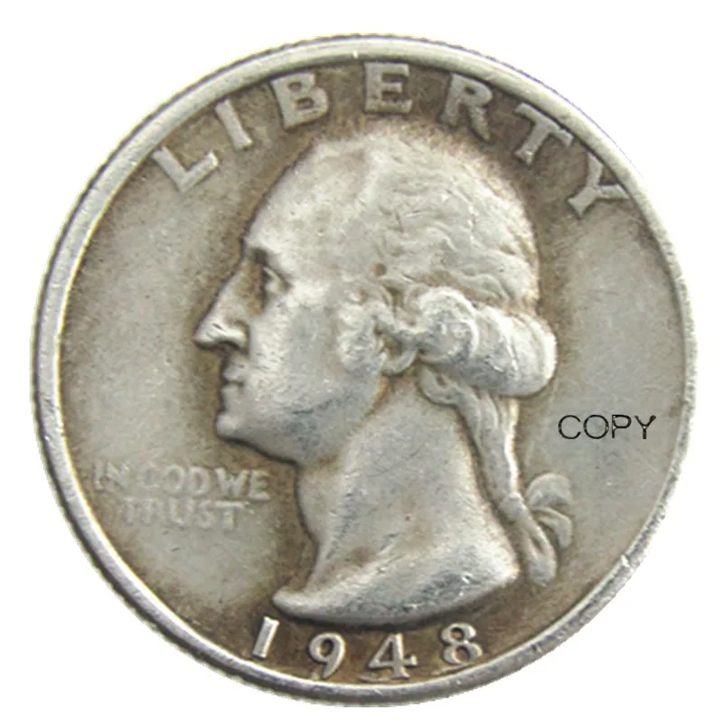 US 1948P/D/S квартал Вашингтон Посеребренная копировальная монета