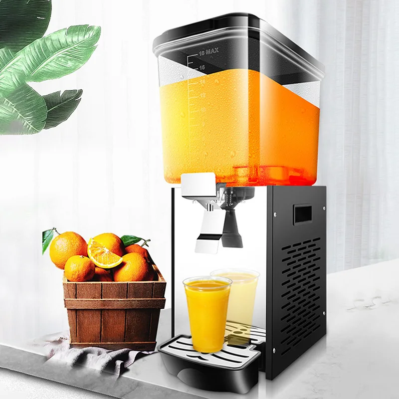 20L Commercial Use Beverage Juice Refrigeration Drink Machine Single-Cylinder Beverage Dispenser for Juice Milkshake Coffee Soda