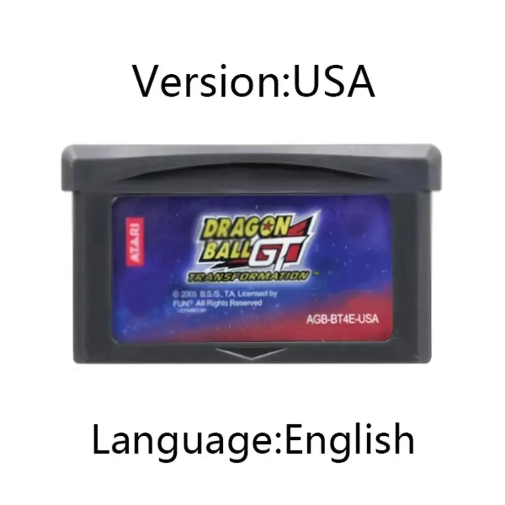 fun 32 Bit Video Games Cartridge Ddragon Ball GBA Game Console Card Castlevania Buus Fury Advanced Adventure Supersonic Warriors