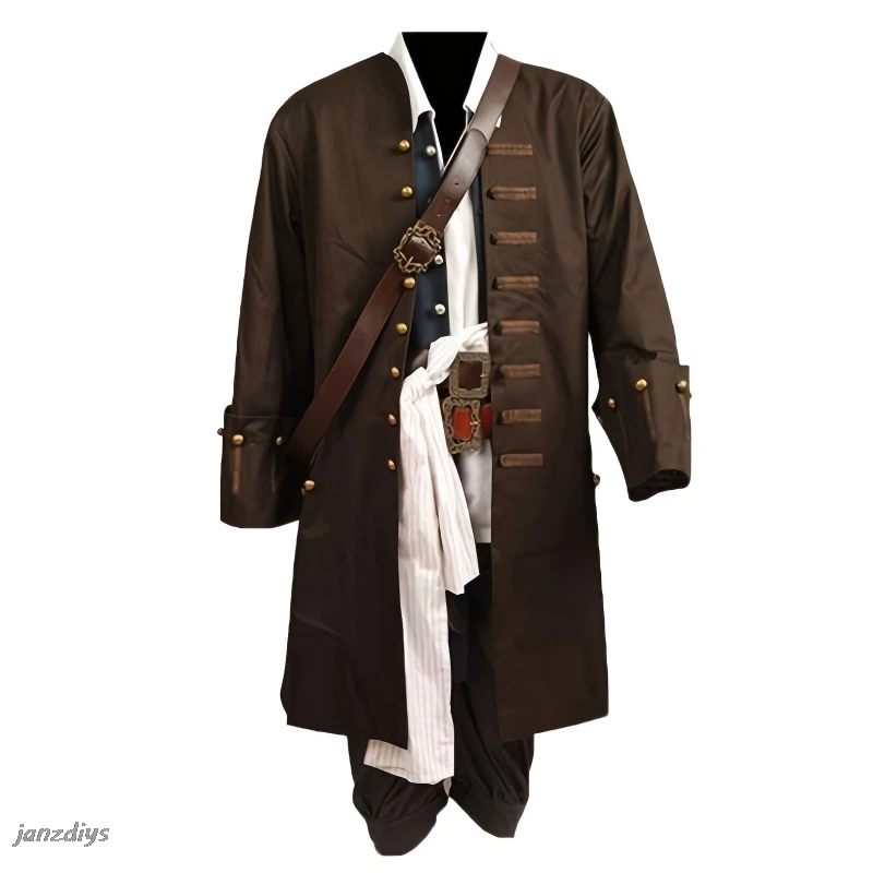 

Jack Cosplay Costume Sparrow The Caribbean Cosplay Full Set Costume For Men Adult