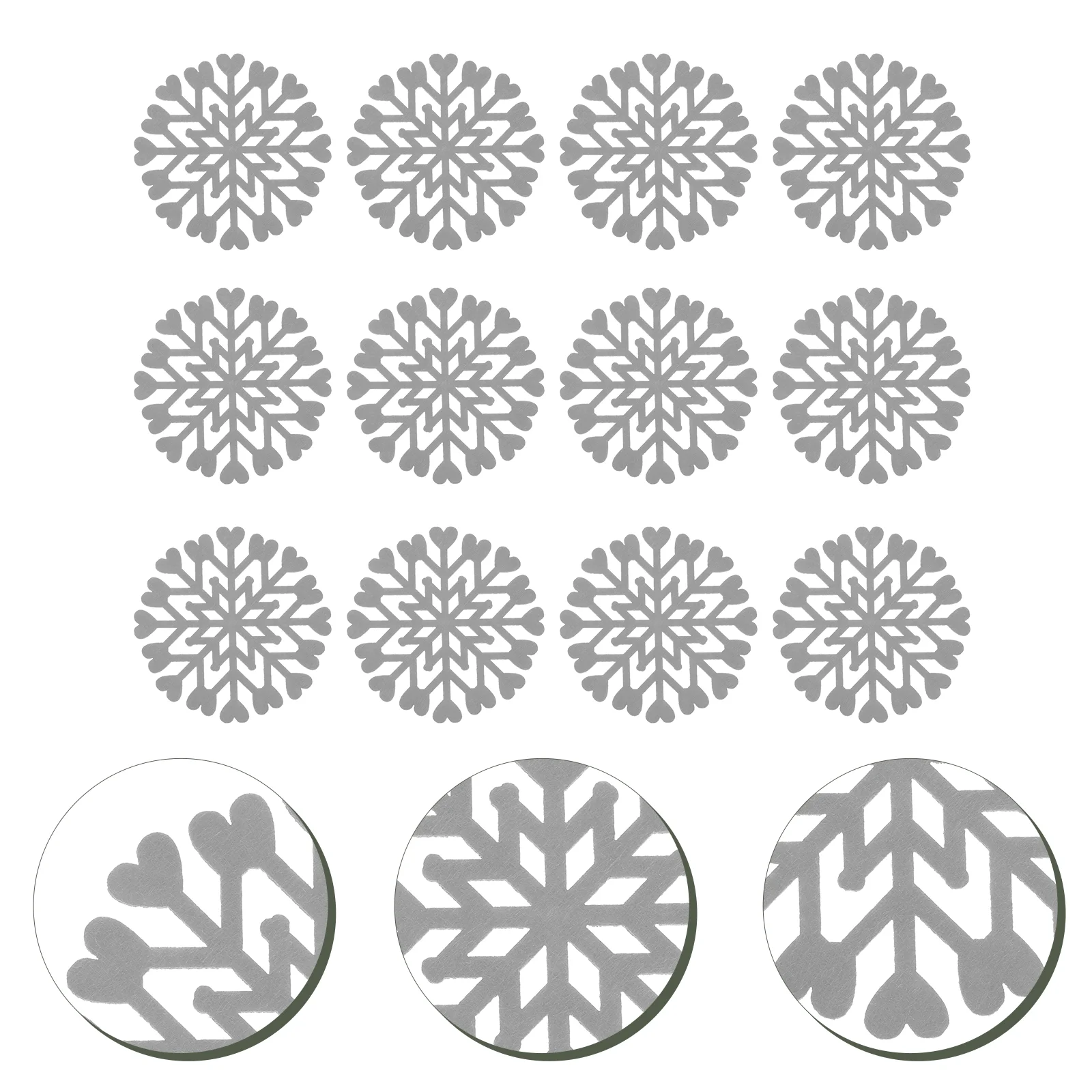 

12pcs Snowflake Coasters Heat Insulated Felt Cup Mats Christmas Home Decoration Non-Skid Mug Mats Desktop Heat Resistant