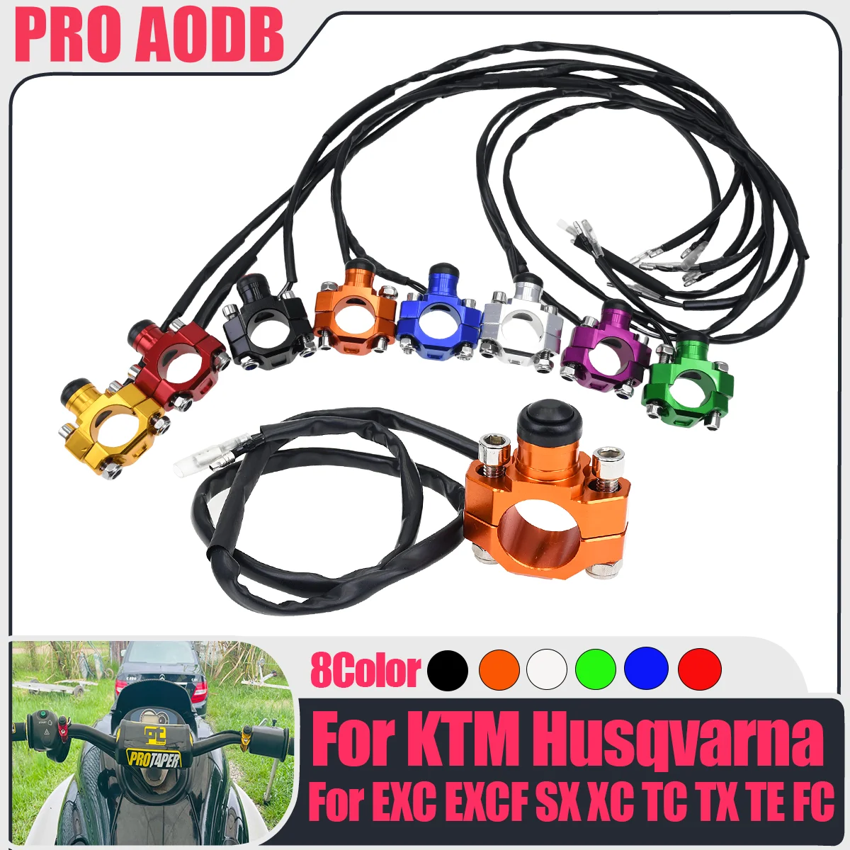 

For KTM Motorcycle HONDA YAMAHA YZF WRF EXC XCF CRF 230F CNC Start Kill Switch Engine ON OFF Button 125-530 Motorcycle Dirt Bike