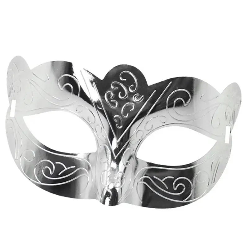 39BB Metallic Masquerade Mask Half Face Halloween Eye Mask for Men Women Halloween Wedding Masquerade Costume Accessories