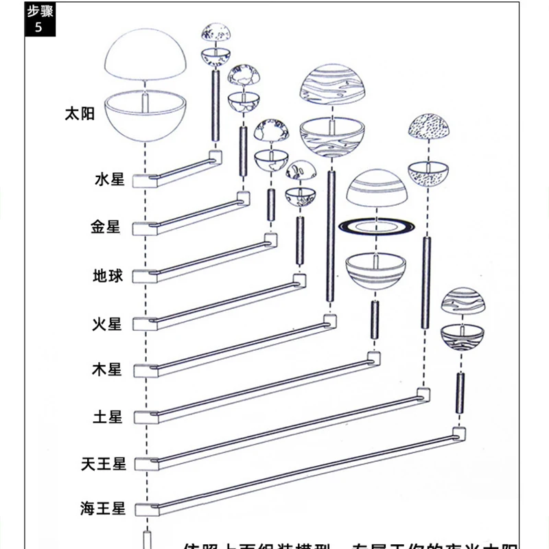 Montessori Children STEM Toys DIY Assembly Solar System 9 Planets Model Science Kit Educational Board Game Toy For Kids Gifts