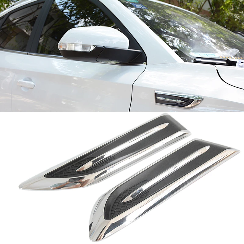 

2Pcs Universal Auto Automobile Car Decorative Air Scoop Flow Intake Hood Vent Bonnet Universal Car Exterior Car Sticker
