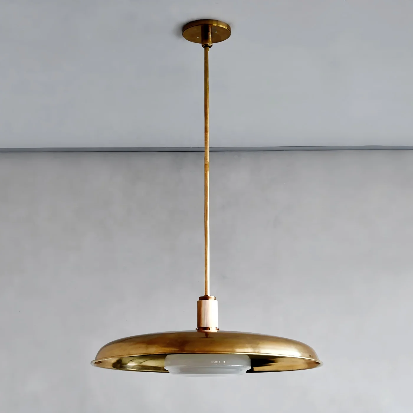 

American Modern Designer Oscar Pendant Lamp Villa Outdoor Polished Burnished Blackened Brass Indoor Gentle Curve Hanging Light