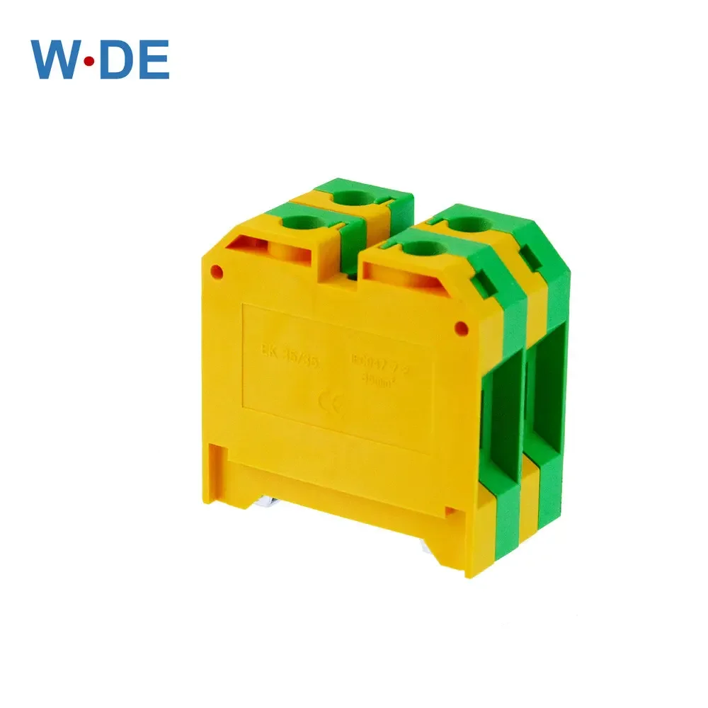 

10Pcs PE Wire Conductor EK-35/35 Connector Ground Screw Connection Din Rail Terminal Blocks EK35/35