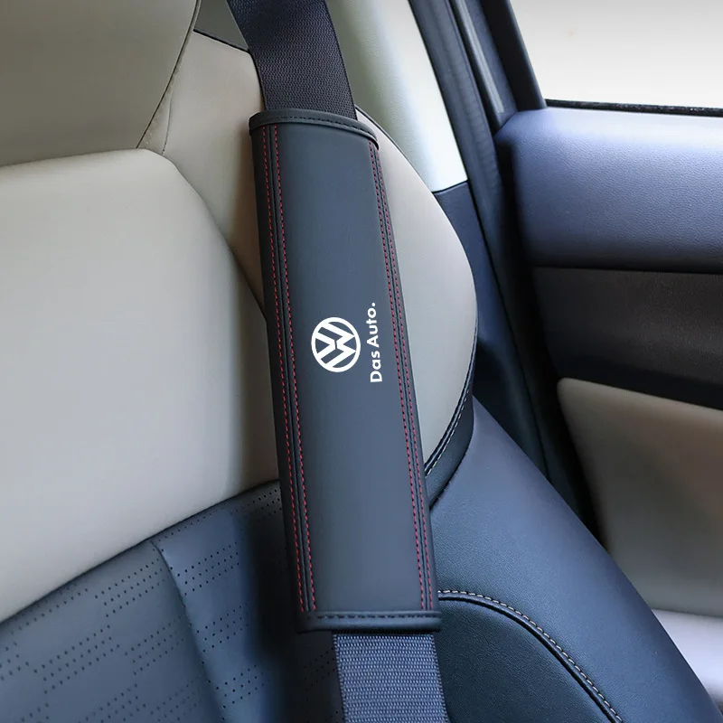 Car Safety Belt Shoulder Cover Seatbelt Protection Pad For Volkswagen VW GTI Rline R Polo Golf MK8 Passat Magotan Tiguan Jetta