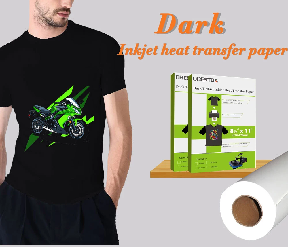 Fabriek Direct 10 stuks A4 Inkjet Warmteoverdracht Sublimatie Afdrukken Papier T-Shirt Licht Donker Zwart Stof Transfer Papier