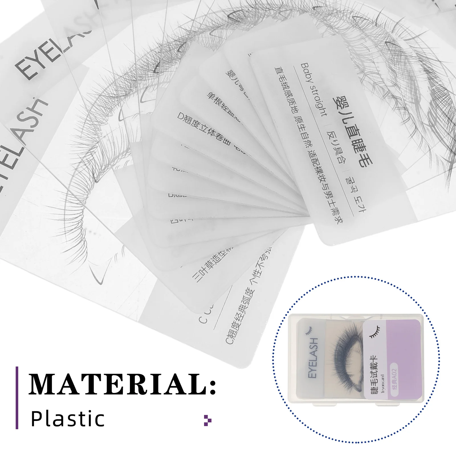 12Pcs Falsche Wimpern Test Karte Lash Board Professionelle Wimpern Display-Tool Salon Lash Versorgung Halter Wimpern Werkzeuge