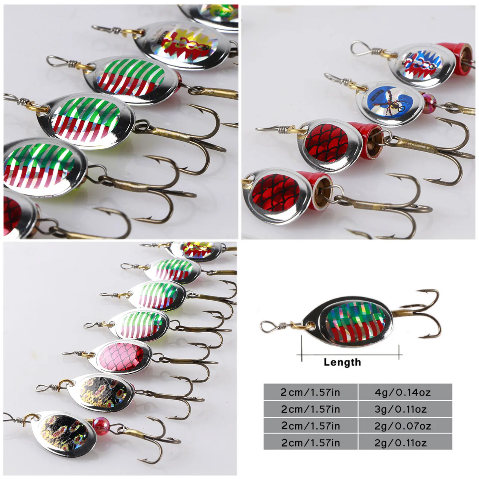 Señuelos spinnerbait con lentejuelas láser Free Fisher para trucha - imagen 3