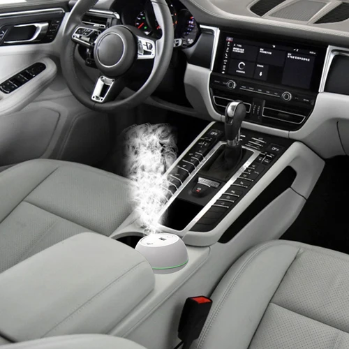 Imagen 2 del producto Humidificador de aire para coche, difusor de Aroma de 200ml, Mini USB, purificador de aceite esencial, fabricante de niebla de aniones con lámpara LED