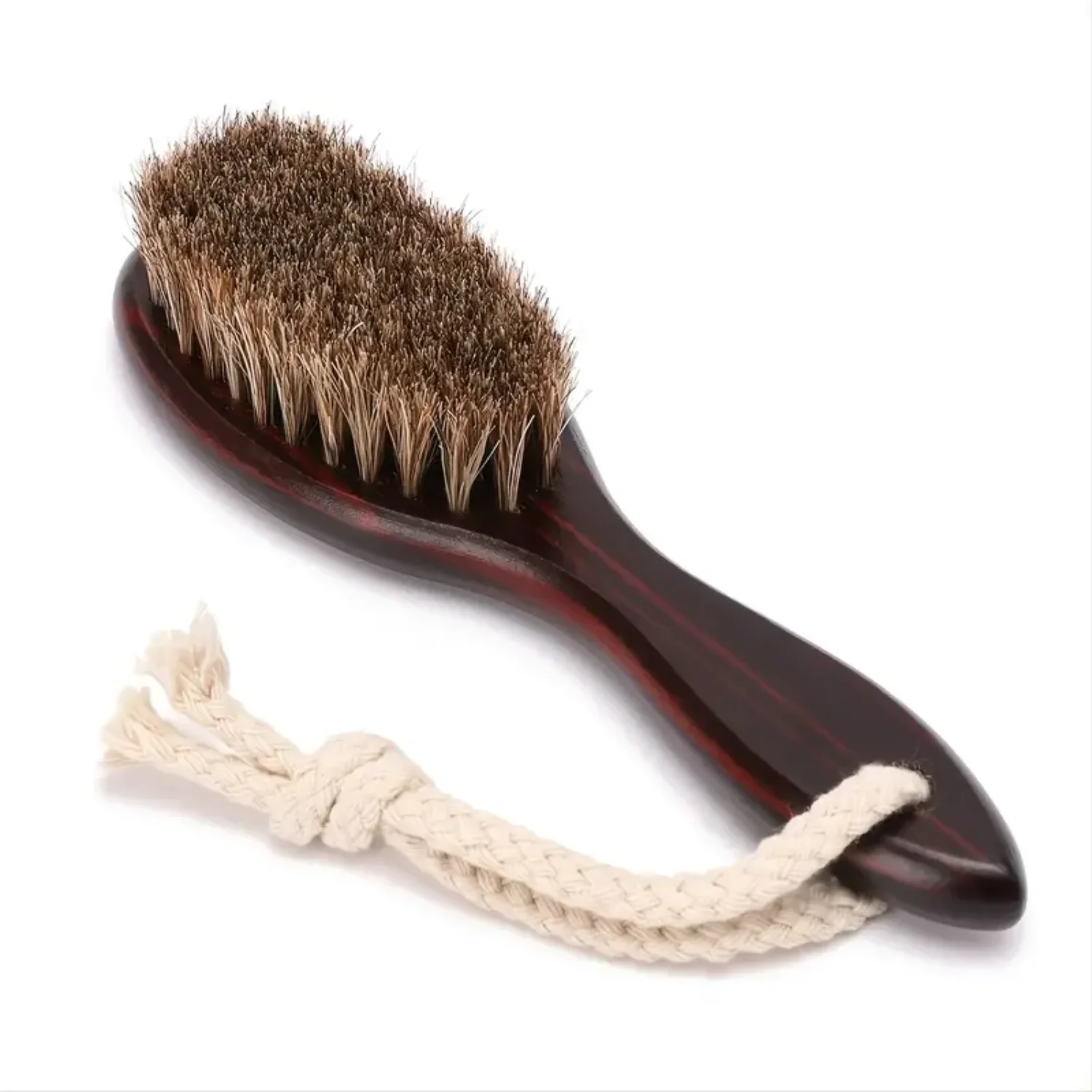 Barber Fade Brush Wood Handle Boar Bristles Beard Care Brush