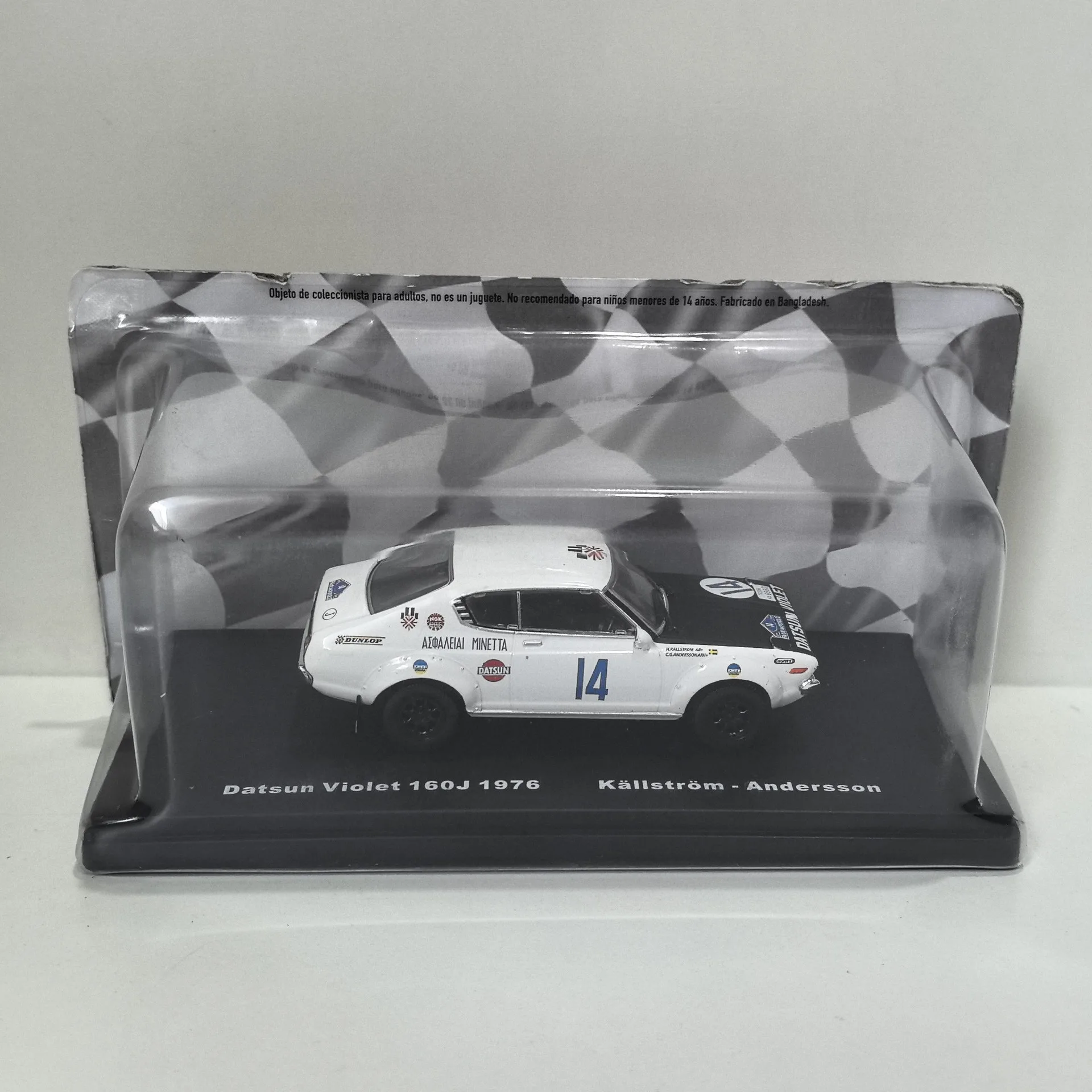Diecast IXO 1/43 Scale DATSUN VIOLET 160J 1976 # 14 Racing N7 Alloy Car Model