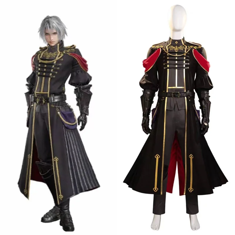 FF7  Sephiroth Cosplay Costume  Fantasy Formal Wear Military Uniform Youth Uniform Suit Halloween Party Outfit