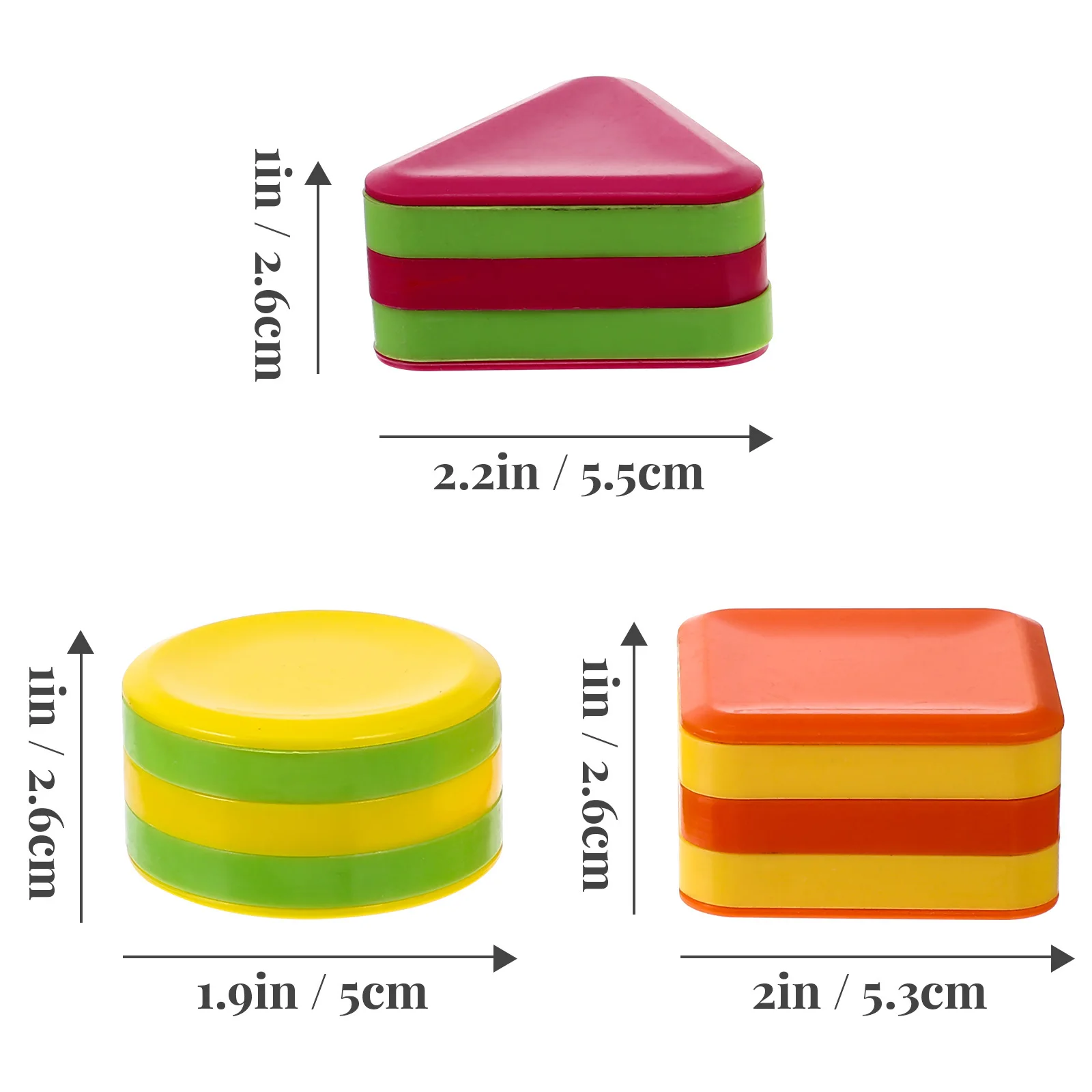 Set di agitatori per strumenti a percussione da 3 pezzi per bambini, per lo sviluppo della coordinazione musicale occhio-mano, Maracas quadrate, agitatori rotondi per bambini
