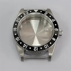 39MM Green Luminous Watch Case Acrylic Glass One Way Rotation Stainless Steel Case for NH34 NH35 NH36 Movement Modified Part