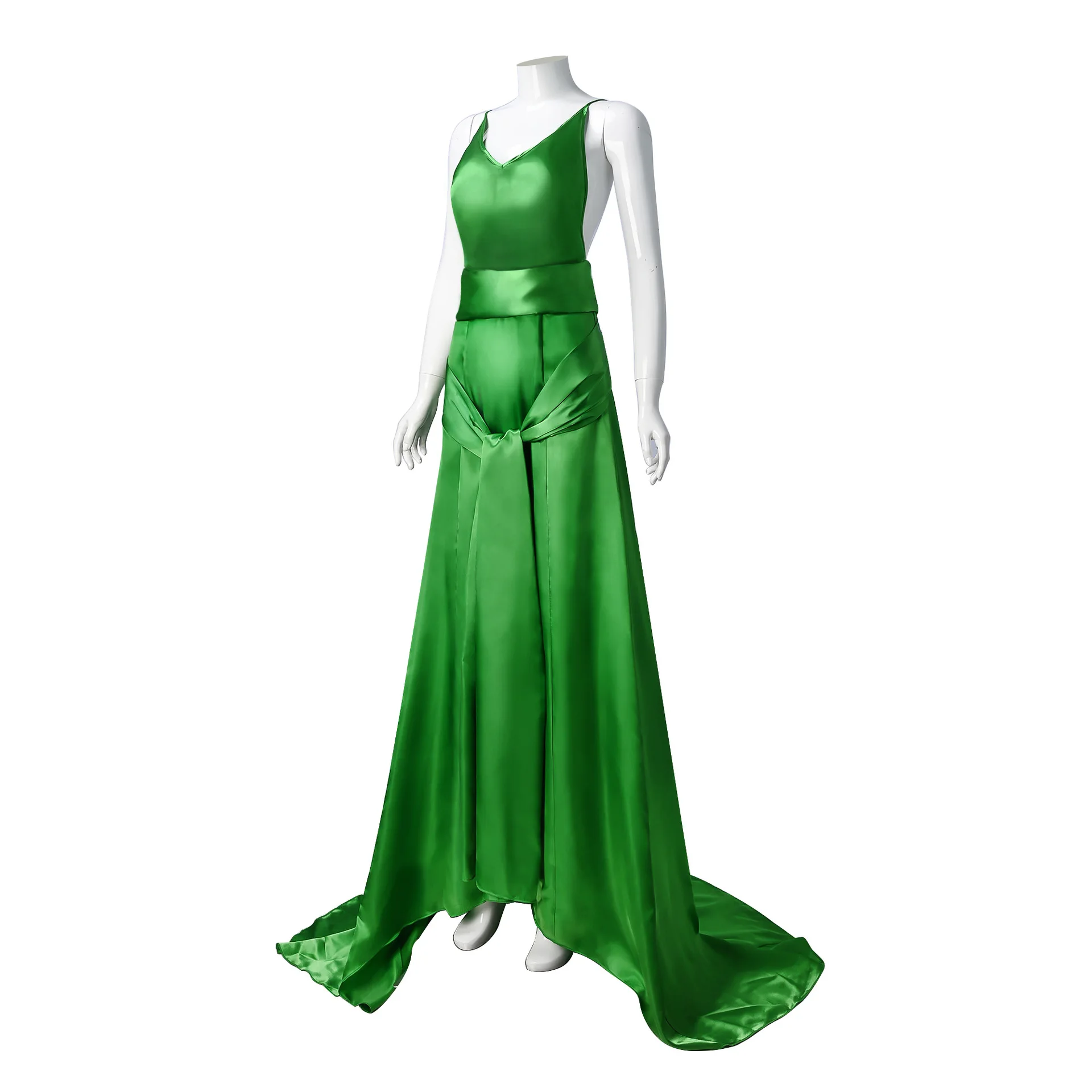 Movie Atonement Cecilia Tallis Cosplay Costume Retro Women Sexy Backless Green Dress Halloween Carnival Party Ball Gown view 3