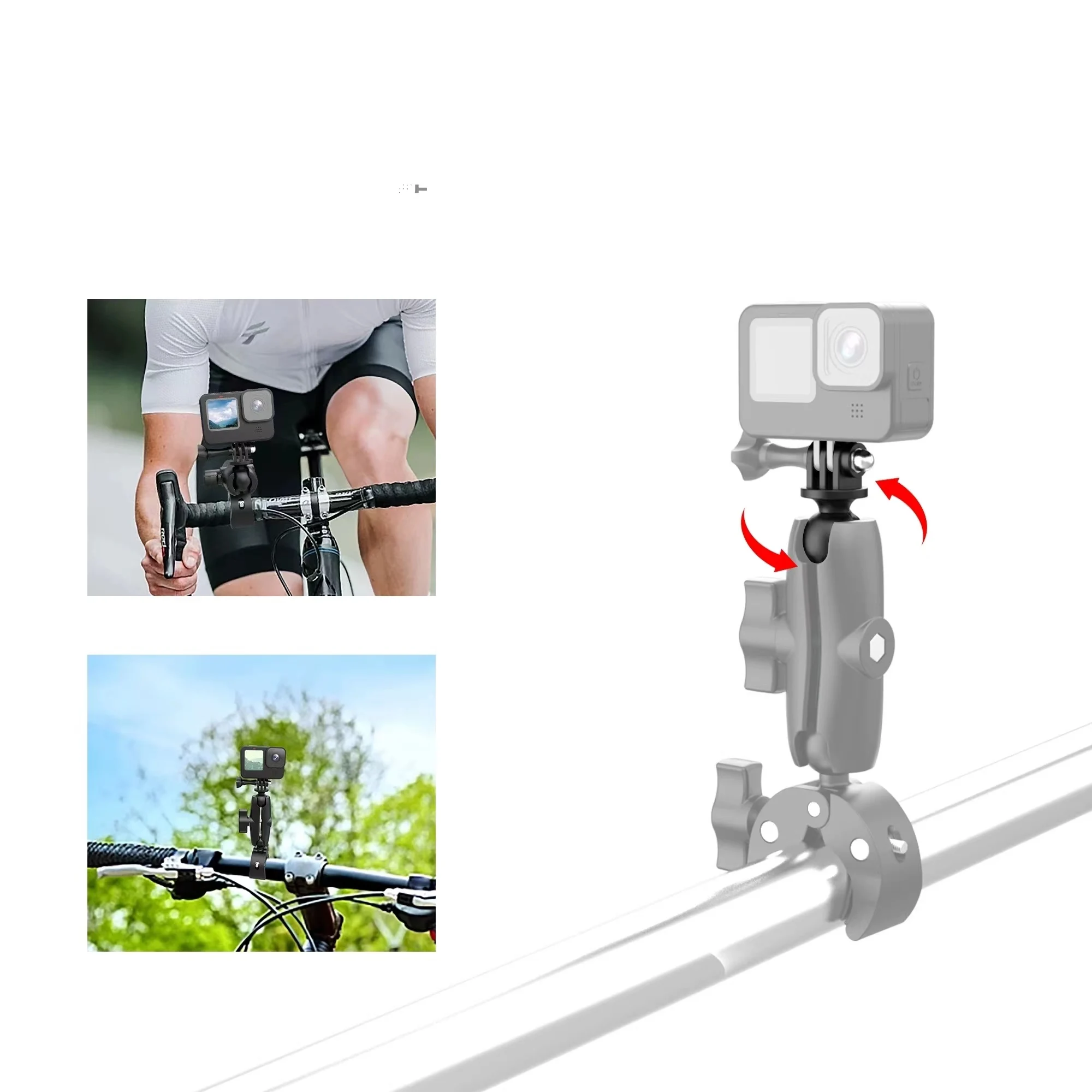 Per Insta DJI Gopro Sports Camera accessori universali 25mm testa a sfera universale integrata da 1 pollice