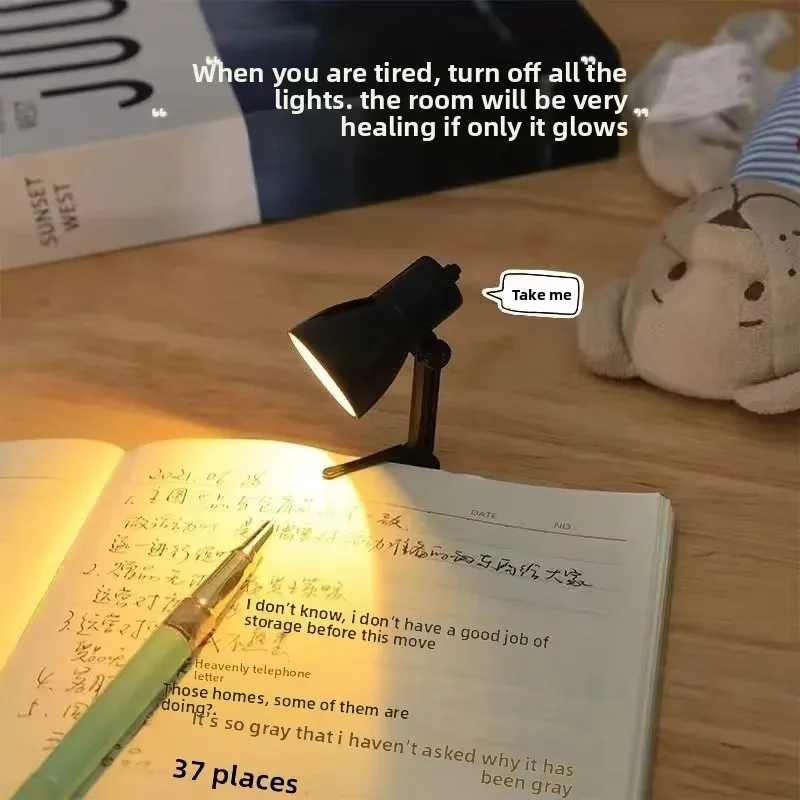 Mini Buch Licht Mit Clip LED Tisch Lampe Faltbare Nacht Hause Zimmer Computer Nacht Lichter Auge Reise Buch Licht Haushaltsgerät