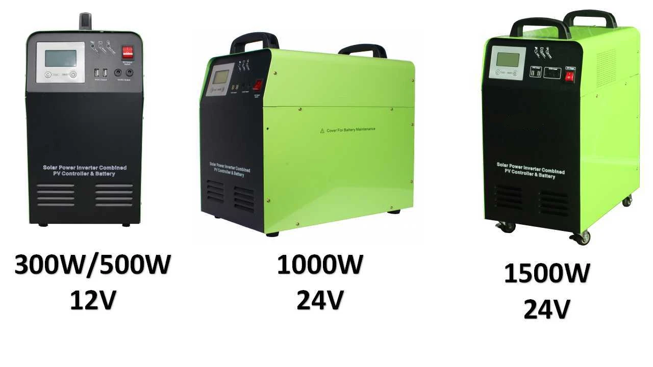 300W to 2200W  off grid hybrid solar power station system all in one portable solar generator with Gel or Lithium battery