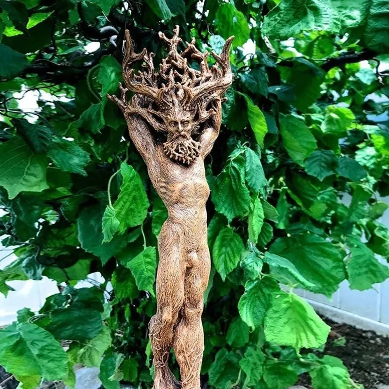Couple Tree Root Forest Goddess Statue Resin Craft Ornament Tree Man Home Room Desk Decoration Accessories