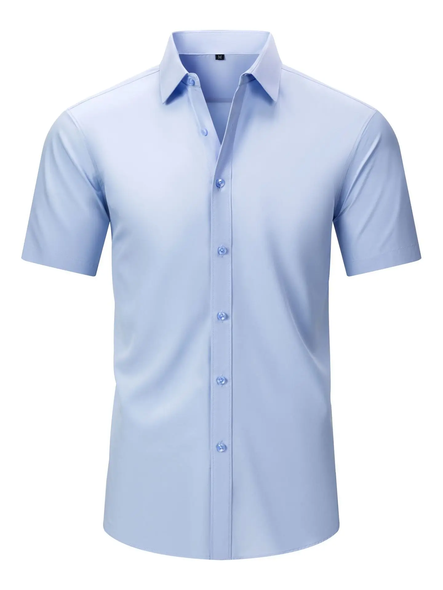 

Men's Slim Fit ort Sve irt Pure Color Collar Button down Casual Faion Basic Sle Autumn Season Regular Length