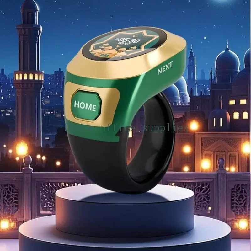 

K43B Bright Color Screen Digital Counter 3 Size Adjustable Zikr Rings Ergonomic