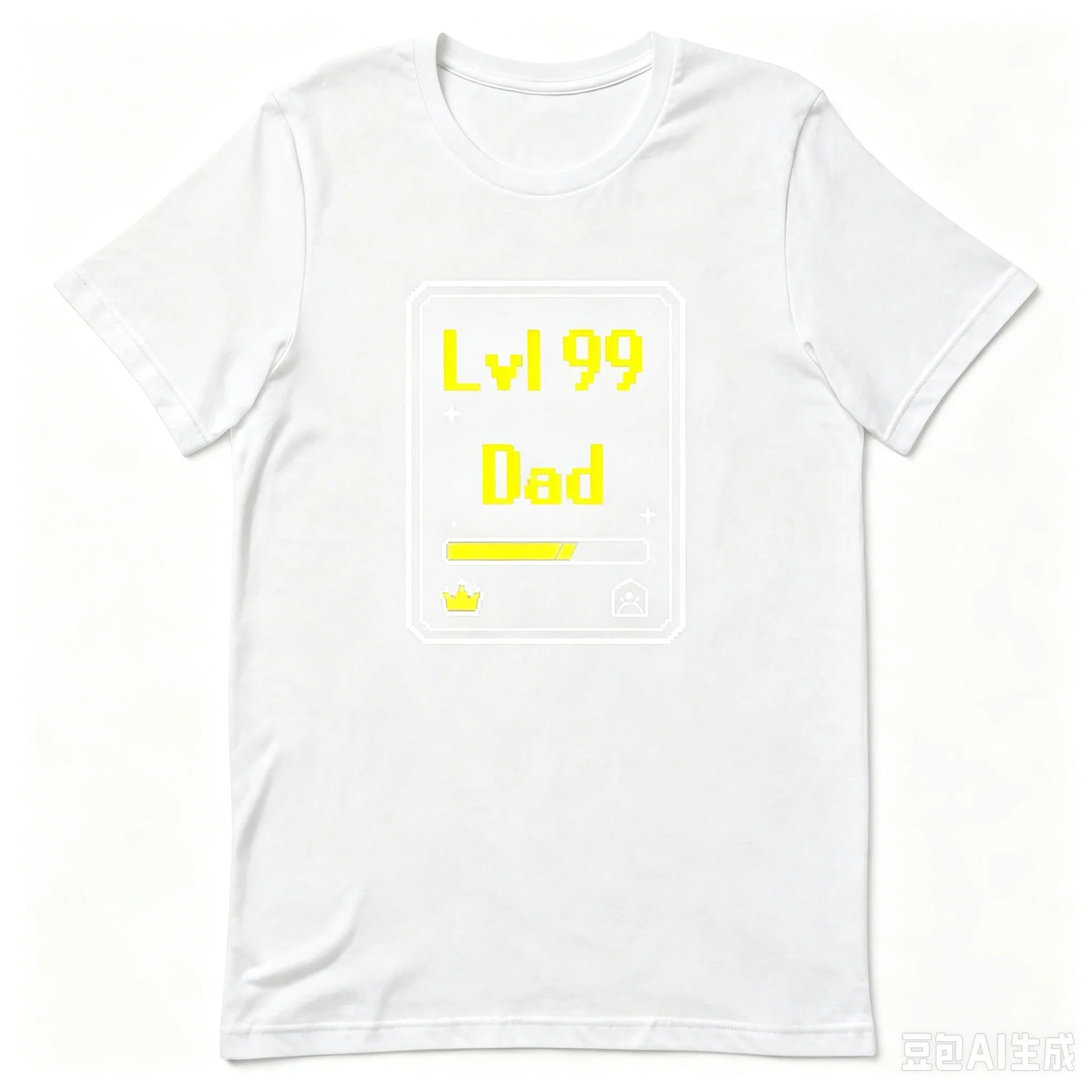 Retro 8‑Bit Pixel Game T‑Shirt For Men Lvl 99 Dad Gamer Father Graphic Loose Short Sleeve Streetwear Top